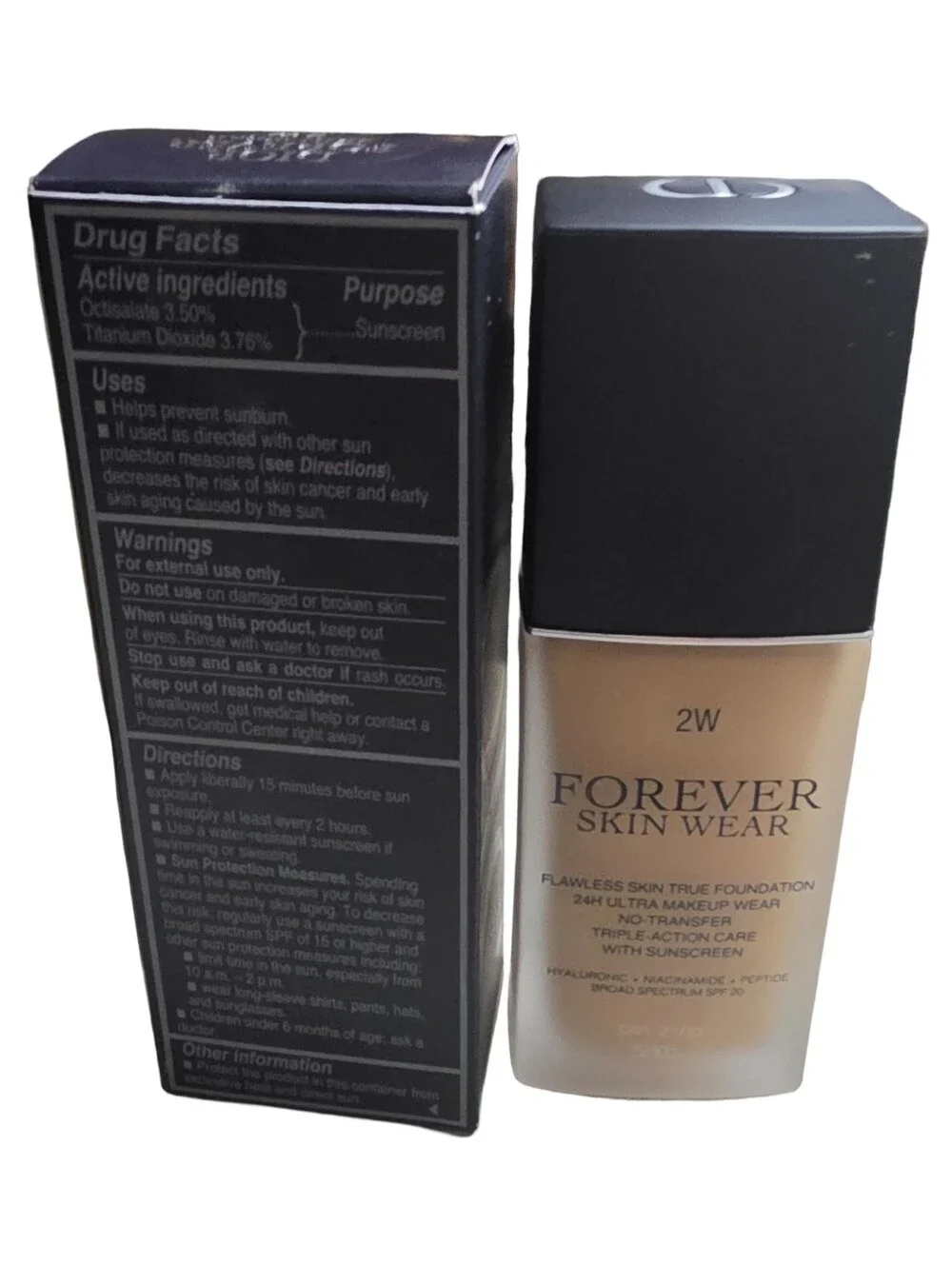 Dior Forever Skin Wear Foundation - 24h Wear - 48h Hydration 2W NEW
